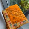 Latest Kiara Sarika Georgette Printed Embroidery Work Festival Saree 2026