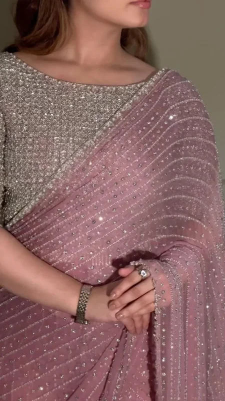 Buy Tamanna 3452 Georgette Sequence Embroidery Work Bollywood Saree Collection 2026