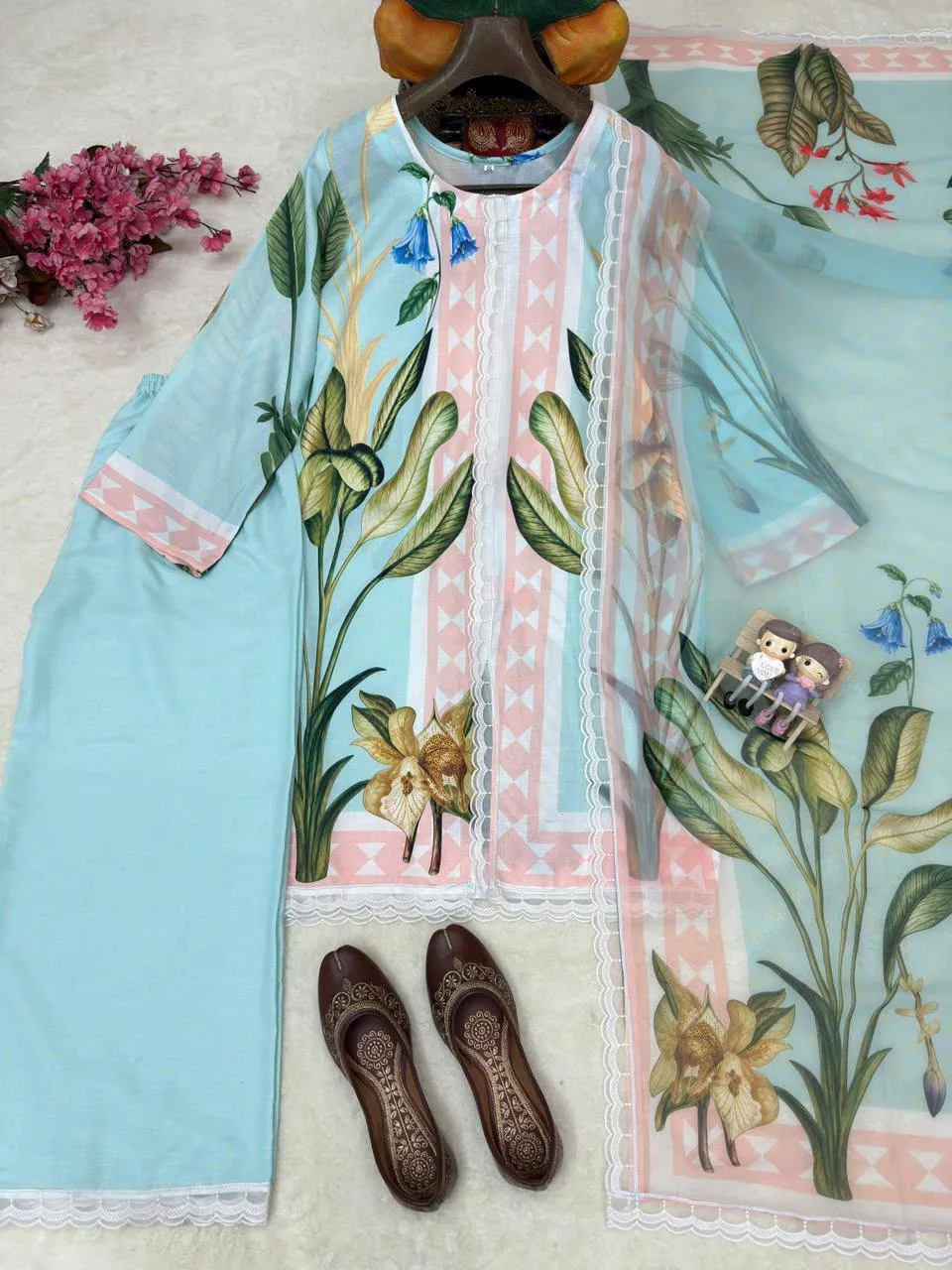 Latest C585 239 Magic Cotton Printed Office Wear Kurti Pant Dupatta 2026