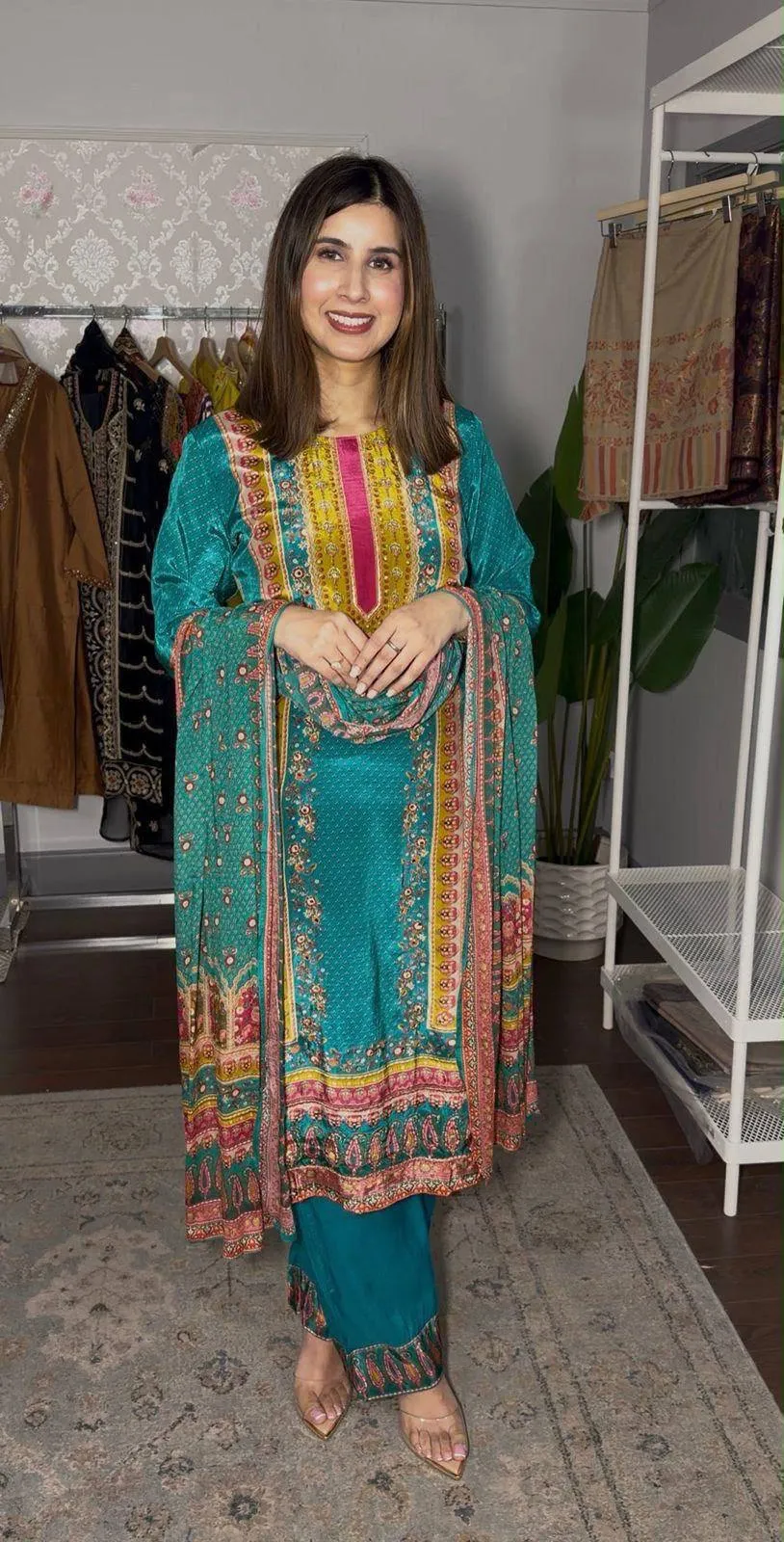 Launching C585 4800 Malai Satin Printed Festival Readymade Dress In Surat 2026