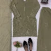 Deepika 6037 Georgette Thread Sequence Work Kurti Pant Dupatta