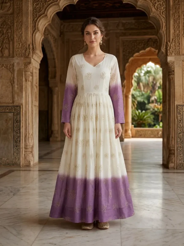 Stylish Moni 1264 Shaded Silver Embroidery Frock Wholesalers in Surat 2026