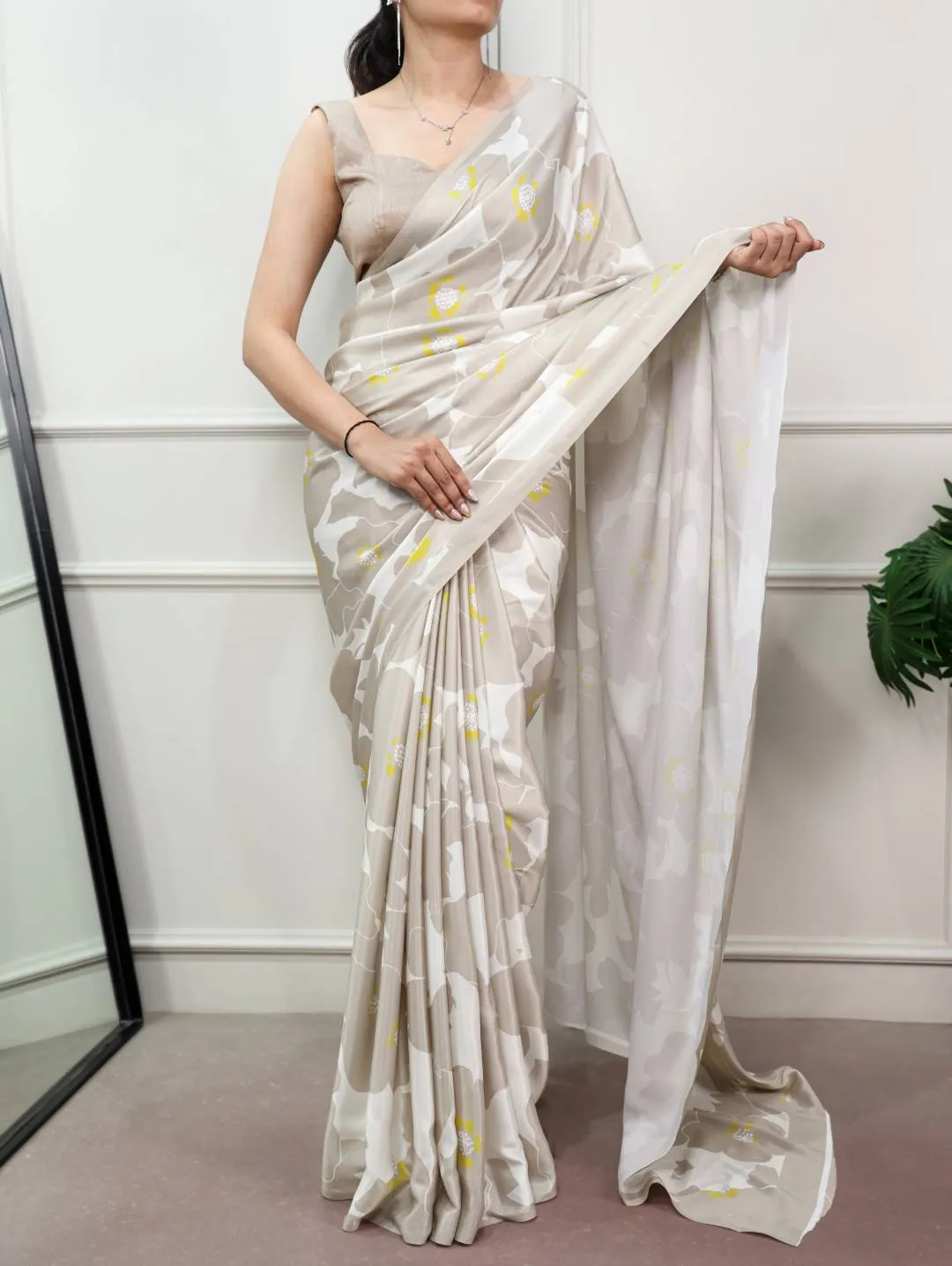 Latest WMN 7013 Satin Silk Printed Trending Festival Saree 2026