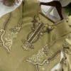 BV 477 Crunchy Silk Embroidery Work Designer Kurti Pant Dupatta