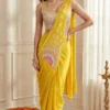 BDB 79 Crep Silk Embroidery Thread Work Wedding Ready To Wear Saree