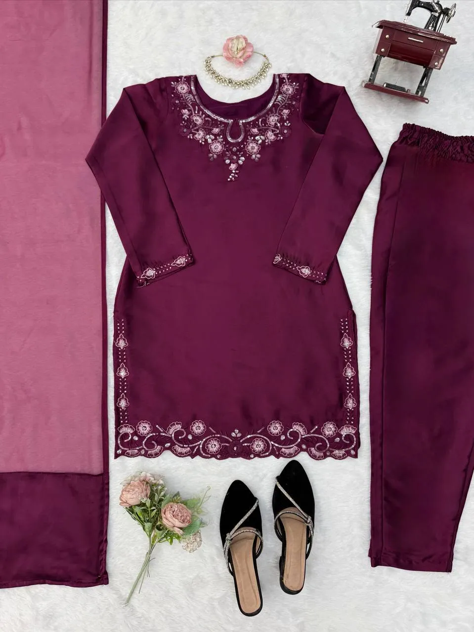 Launching Deepika 1623 American Silk Sequence Work Readymade Dress 2026