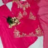 Launching Zarin 66 Natural Crepe Embroidery Party Wear Kurti Palazzo Set 2026
