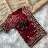 MHV Manyata Fandy Sattin Silk Embroidery Wedding Wear Saree