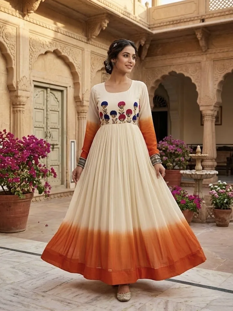 Stylish Moni 1263 Georgette Embroidery Thread Work Trending Gown 2026