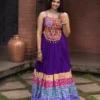 WMT 8065 Rayon Cotton Gamthi Work Navratri Fancy Garba Dress in Surat