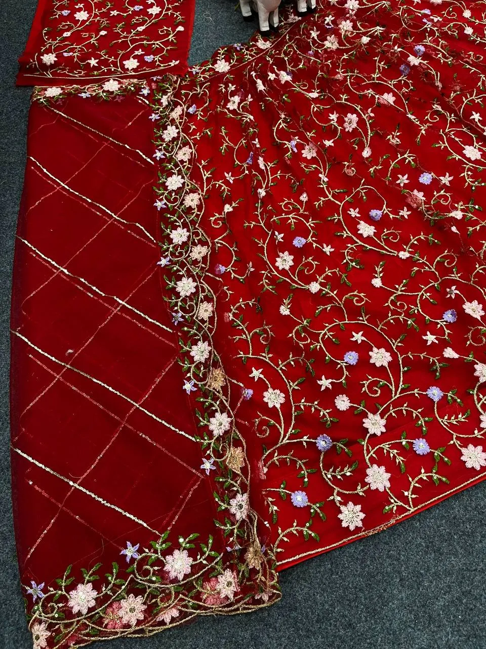 Launching SBD 1748 Net Sequence Embroidery Work Lehenga Choli Exporter Online 2026