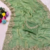 Stylish Kusum 818 Padmavati Fandy Satin Sequence Thread Work Saree 2026