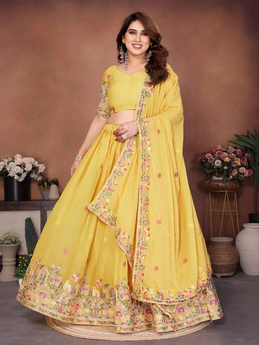 Stylish Kiara Akimia Georgette Embroidery Lehenga Choli Wholesale Online Shopping India 2026