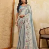 Latest Kiara Radha Krishna Party Wear Pure Kanjivaram Silk Work Saree 2026