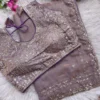 MHV Mahalaxmi Fandy Satin Silk Embroidery Work Wedding Saree