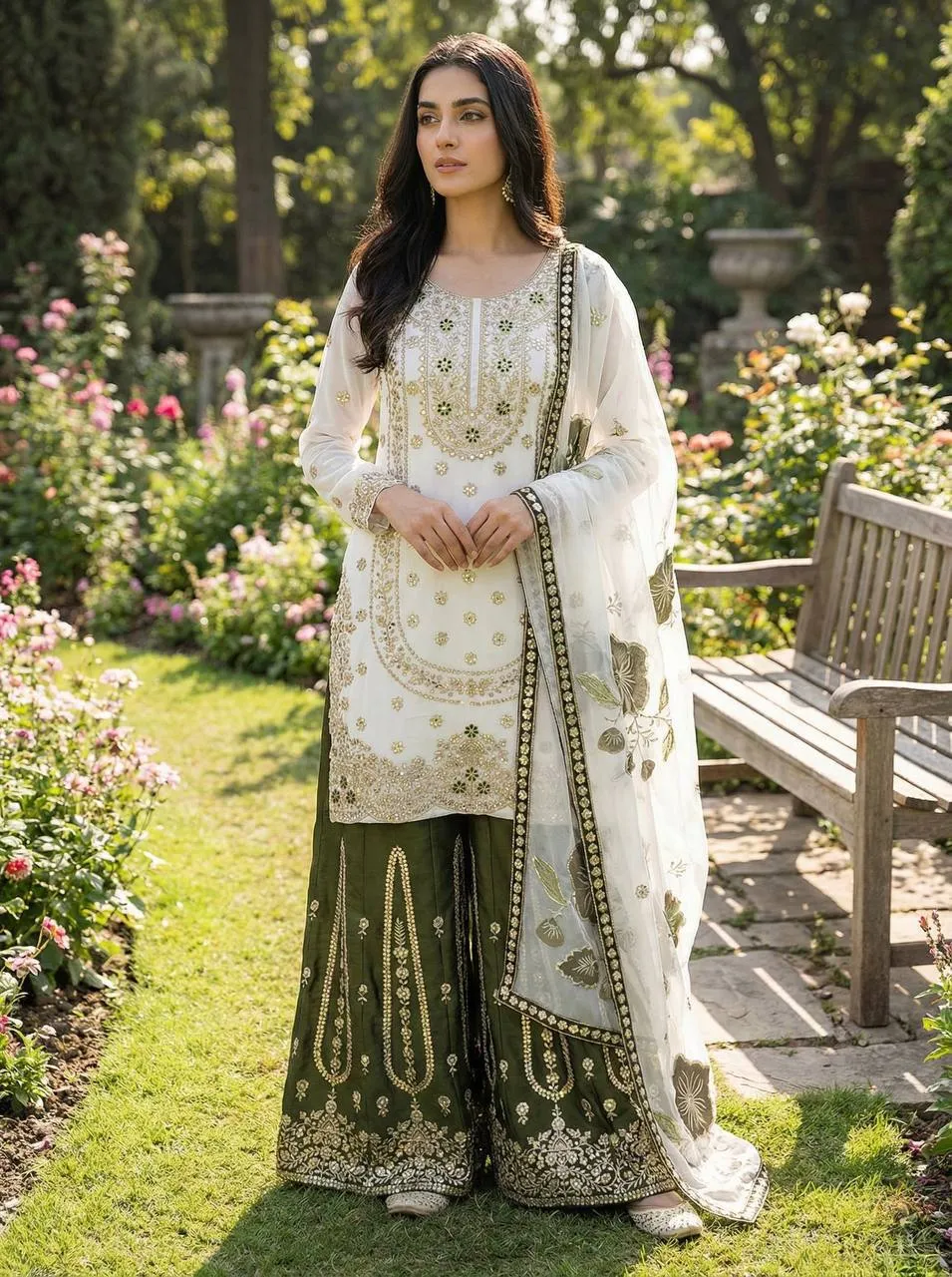 Stylish Sabina 884 Gmy Silk Embroidery Sequence Work Sharara Suit With Dupatta 2026