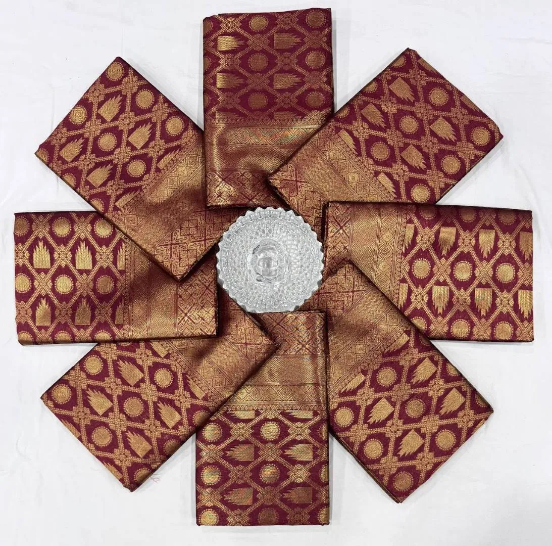 Rani 279 Lichi Silk Jacquard Work Wedding Saree Manufacturer in india