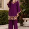 Buy SS2016 Kitty Rayon Embroidery Work Office Wear Kurti Pant Set 2026