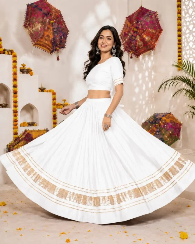 Buy ATQ Reyon Cotton Gota Patti Work Chaniya Choli Navratri Collection 2026