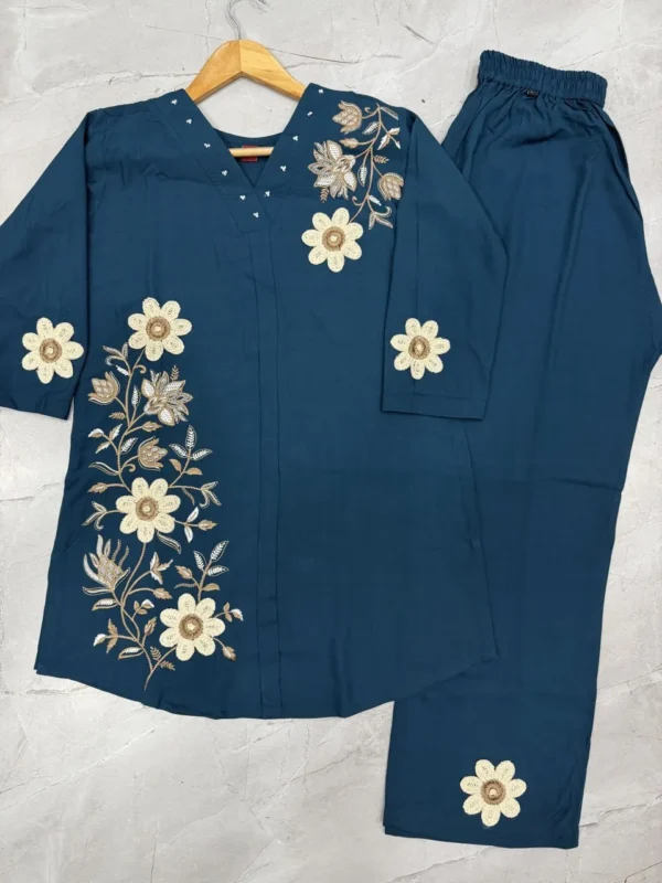 Launching Lila 161 Rayon Embroidery Thread Work Office & Party Wear Co Ords Set 2026