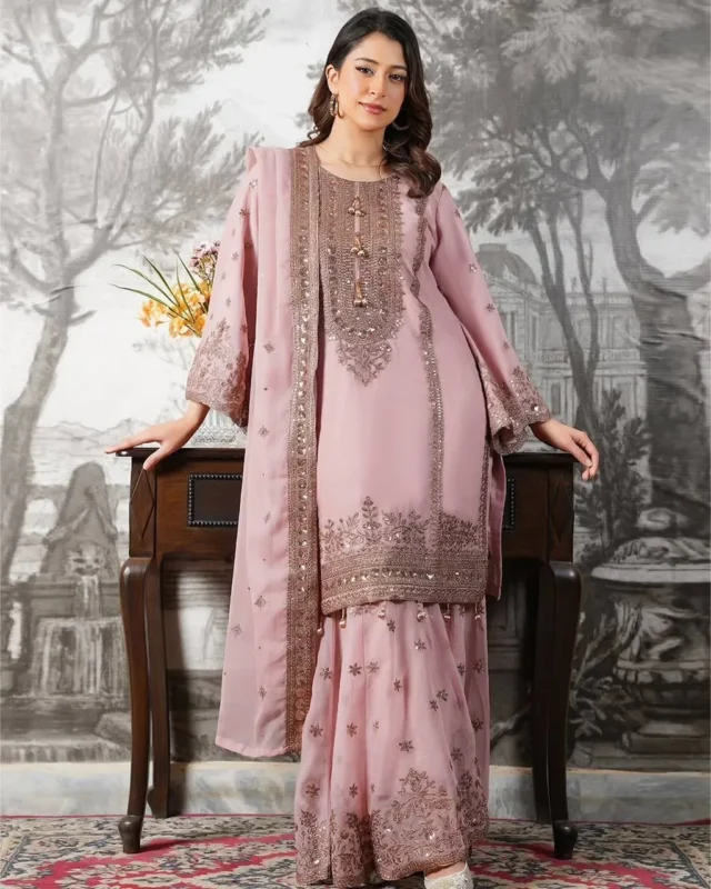 Stylish Sabina 890 Fendy Silk Embroidery Work Wedding Gharara Suit 2026