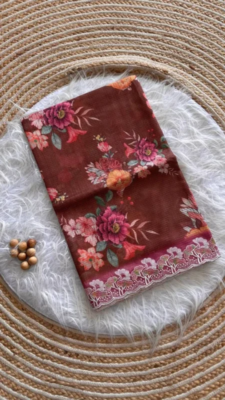 Launching MHV Aasha Printed Embroidery Thread Work Saree Wholesale Market in Surat 2026