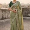 Latest Kusum 834 Sparkle Vichitra Silk Sequence Embroidery Work Saree Exporter in India 2026