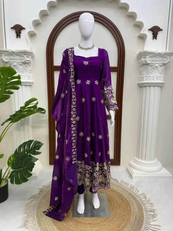 Buy Deepika 6034 Fendy Silk Thread Work Wedding Anarkali Gown 2026