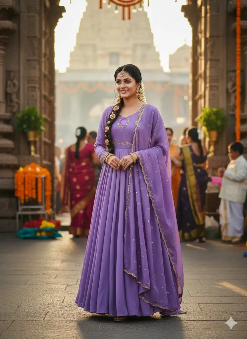 Stylish ZT 211 Vichitra Silk Hand Work Festival Gown Collection 2026