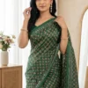 Latest WMS Silk Ajarakh Printed Mirror Work Saree Market in Surat 2026