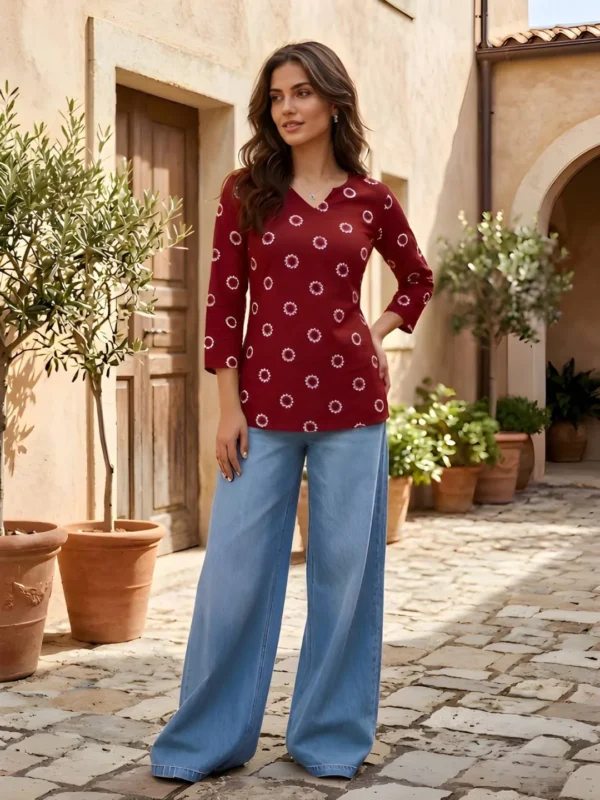Buy Shiv 1063 Cotton Printed Office & Daily Wear Short Kurti 2026