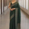 Rani 300 Lichi Silk Cloth Jacquard Party Wear Saree