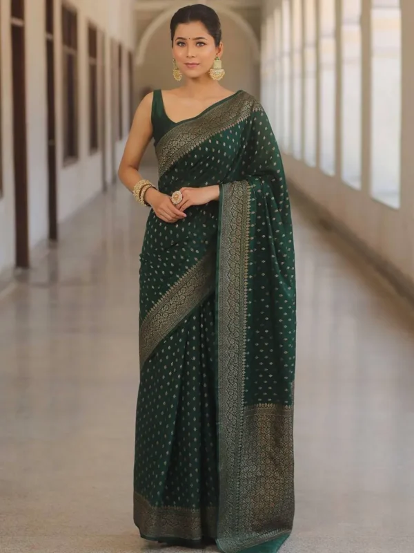 Latest Rani 300 Lichi Silk Cloth Jacquard Party Wear Saree 2026