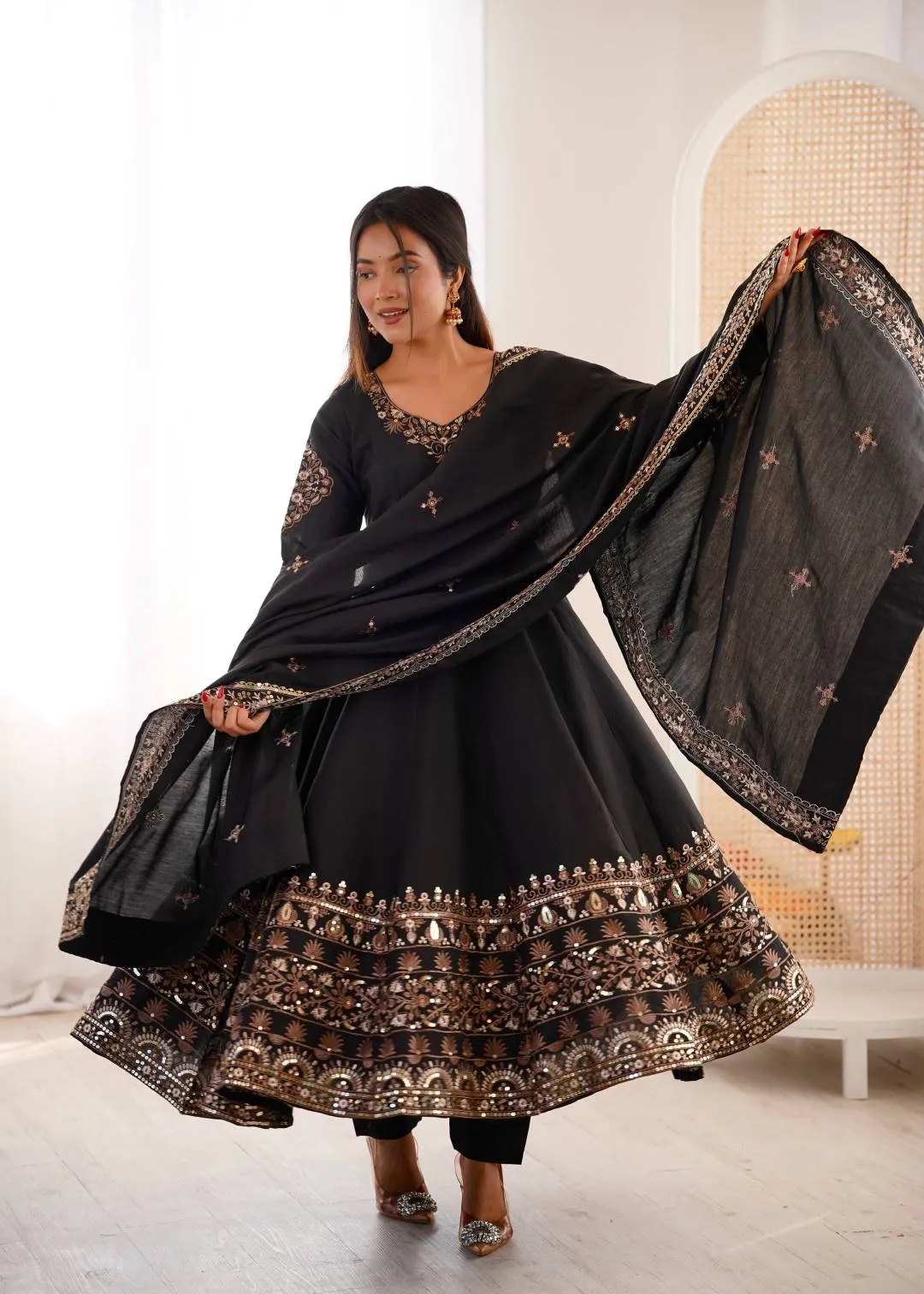 Latest Sabina 5016 Roman Silk Embroidery Work Wedding Anarkali Gown 2026