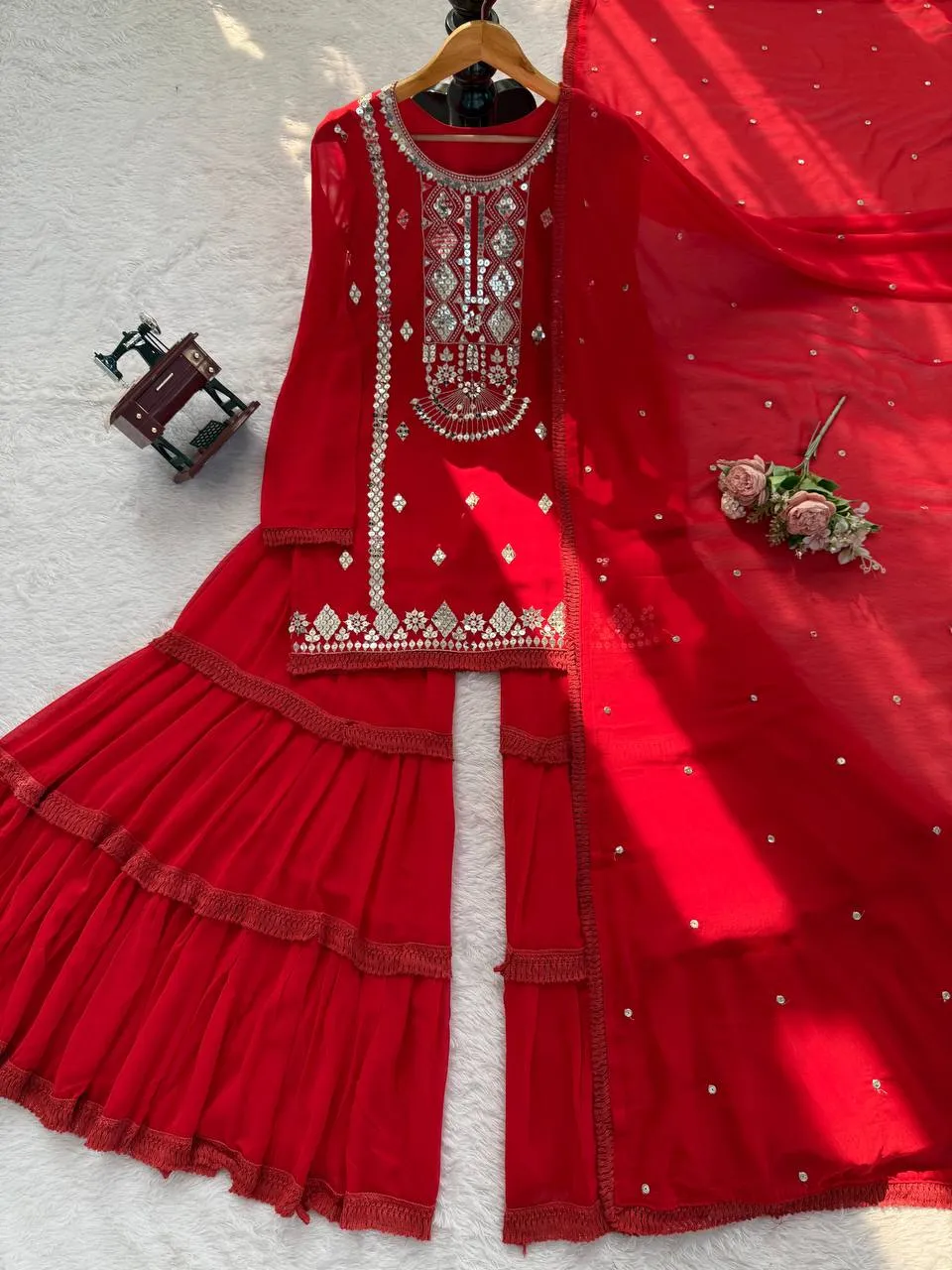 Latest Deepika 1572 Georgette Sequence Work Party Wear Gharara Suit 2026