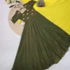 Launching ZT 216 Vichitra Silk Hand Work Festival Frock With Dupatta 2026