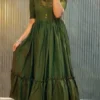 Latest ZF 218 Vichitra Silk Hand Work Frock 2026