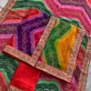 Kiara Savan Georgette Bandhej Printed Embroidery Work Saree