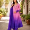 Stylish Yasu Madhu Orange Chiffon Hand Work Anarkali Gown 2026