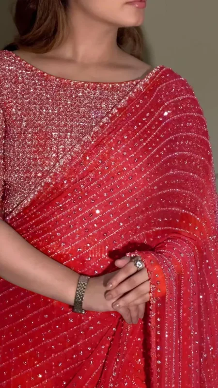 Buy Tamanna 3452 Georgette Sequence Embroidery Work Bollywood Saree Collection 2026