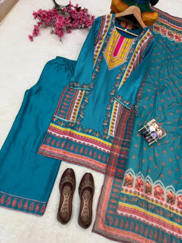 Launching C585 4800 Malai Satin Printed Festival Readymade Dress In Surat 2026