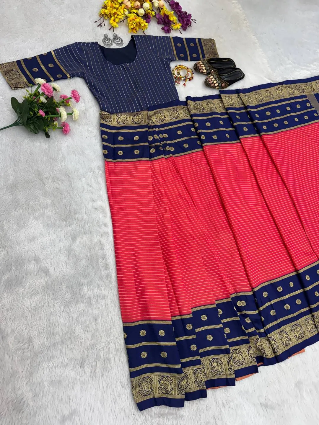 Latest SGT 238 Mysore Silk Jacquard Zip Gown Saree Wholesale Online Shopping 2026