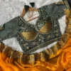 WMS Satin Elephant Embroidery Theard Work Raksha Bandha Saree