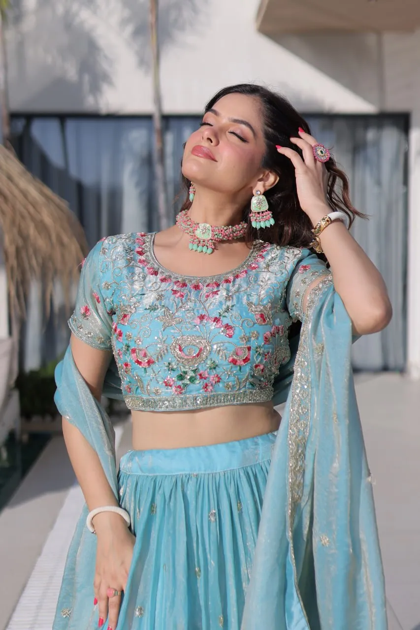 Launching Mohini 7161 Fendi Silk Thread Embroidery Work Lehenga Choli 2026