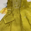 Launching ATQ Chanderi Silk Embroidery Sequence Work Anarkali Gown Pant Dupatta 2026