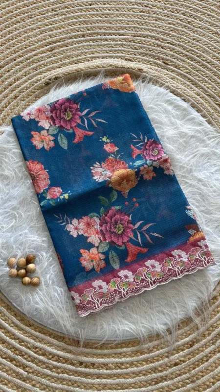 Launching MHV Aasha Printed Embroidery Thread Work Saree Wholesale Market in Surat 2026