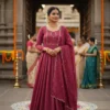 ZT 211 Vichitra Silk Hand Work Festival Gown Collection