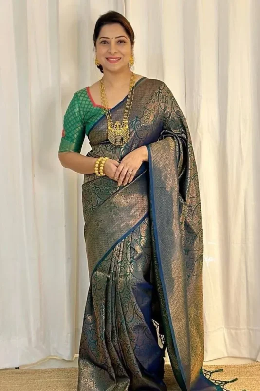 Latest Rani 269 Lichi Silk Cloth Jacquard Work Wholesale Market in Surat 2026