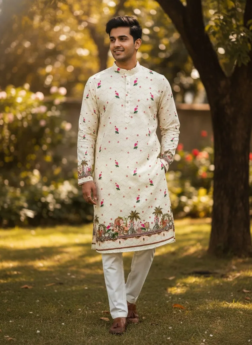 Buy Kiara Killer4 Cotton Embroidery Wedding Kurta Pajama Wholesale Market in Surat 2026