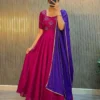 Launching ZT 216 Vichitra Silk Hand Work Festival Frock With Dupatta 2026